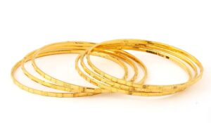 Simple gold bangles