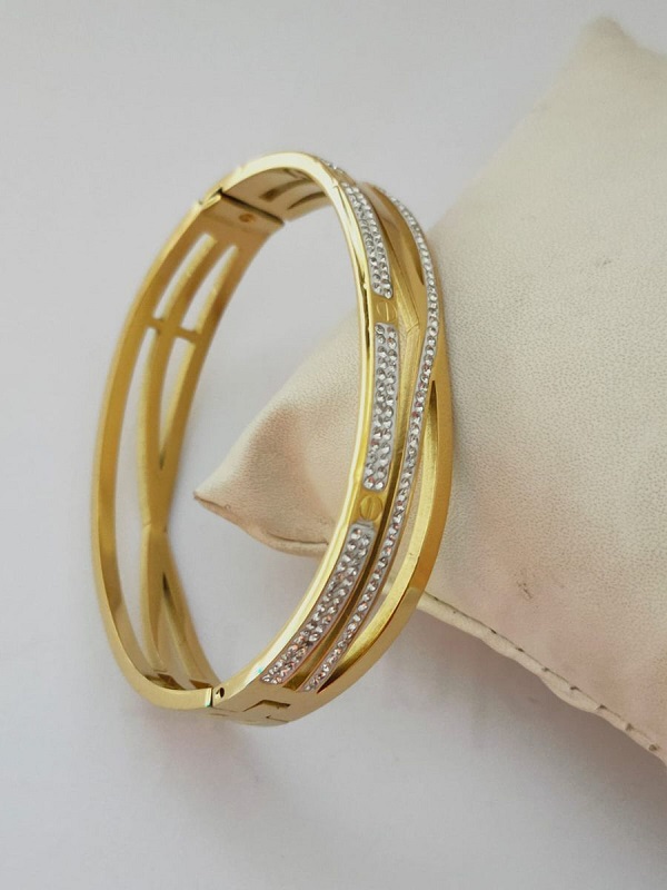 Solid Gold Mixed Metal Braided Bracelet – local eclectic
