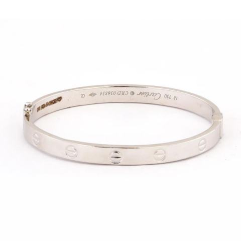 Contemporary Silver Tone Gold Bangle