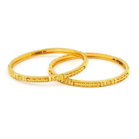 Traditional Patterned Gold Bangles