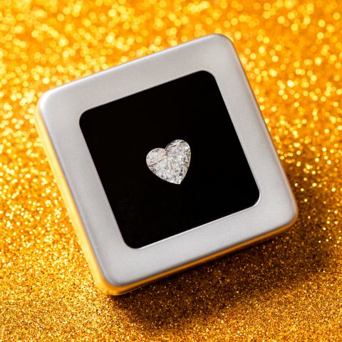 Heart solitaire diamond