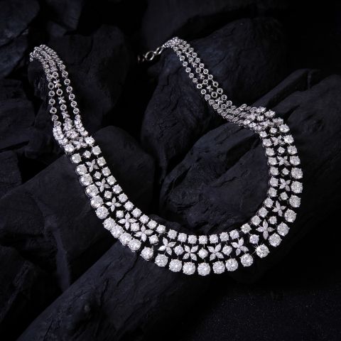 Multi-Strand Diamond Necklace