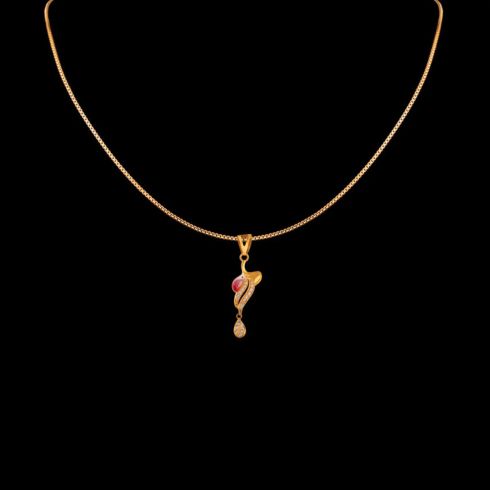 Gold Chain with Pendant under 25 K