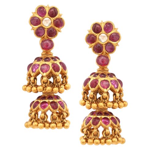 Antique Ruby and Emerald Earrings Pattern