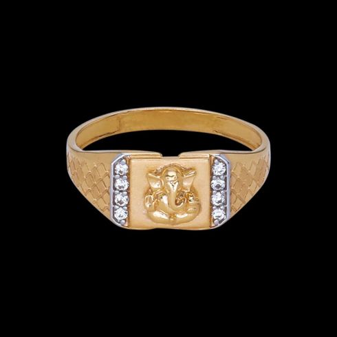 Lord Ganesha Motif Diamond Ring