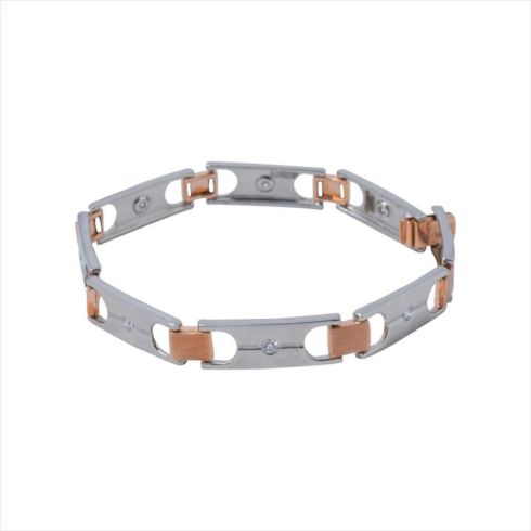 Two-Tone Platinum Bracelet Pattern for Men