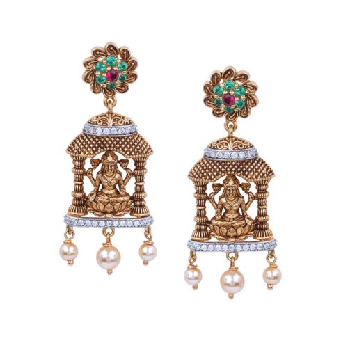 50K Temple Jewellery Earring For Women