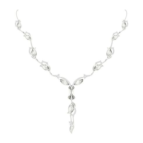 Above 50K Platinum Necklace For Women