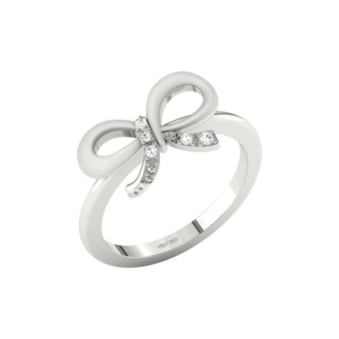 Anvidha Bow Platinum Ring