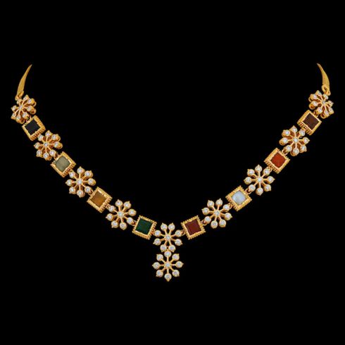 Diamond Necklace for Karwa Chauth