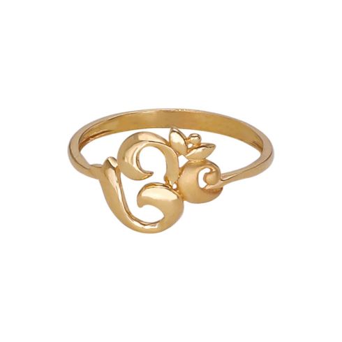 Gold ring with Om engraved