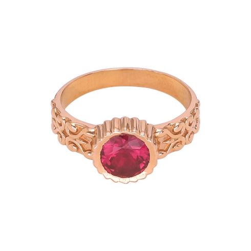 Gold ring with a Ruby stone