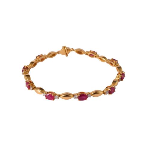 Ruby Gold Bracelet