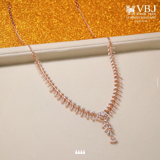 Rose Gold Necklace with Fine Detailing