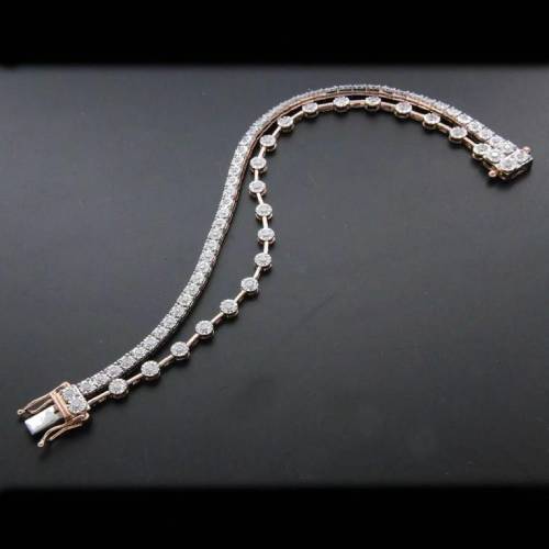 Diamond studded Chain Bracelet