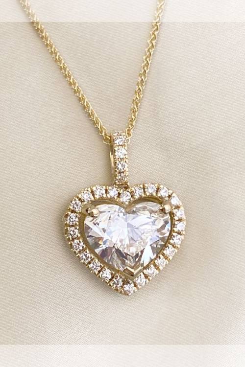 Heart Shaped Diamond Pendant